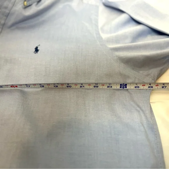 Ralph Lauren Men's Blue Shirt Size Large 16-1/2 - 32/33 Length 33” - Picture 5 of 8